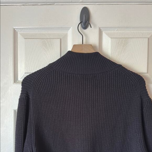 Mango Men's Ribbed Sweater Zip Neck size medium - Picture 7 of 8
